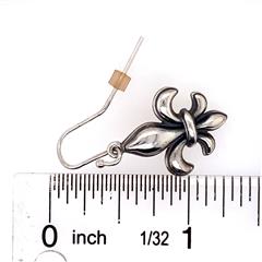 James Avery Fleur De Lis Sterling Silver Dangle Earrings